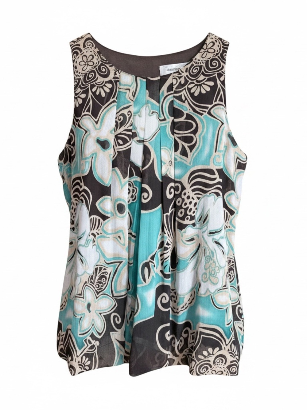 Dressbarn Sleeveless Pleated Blouse NWT  L